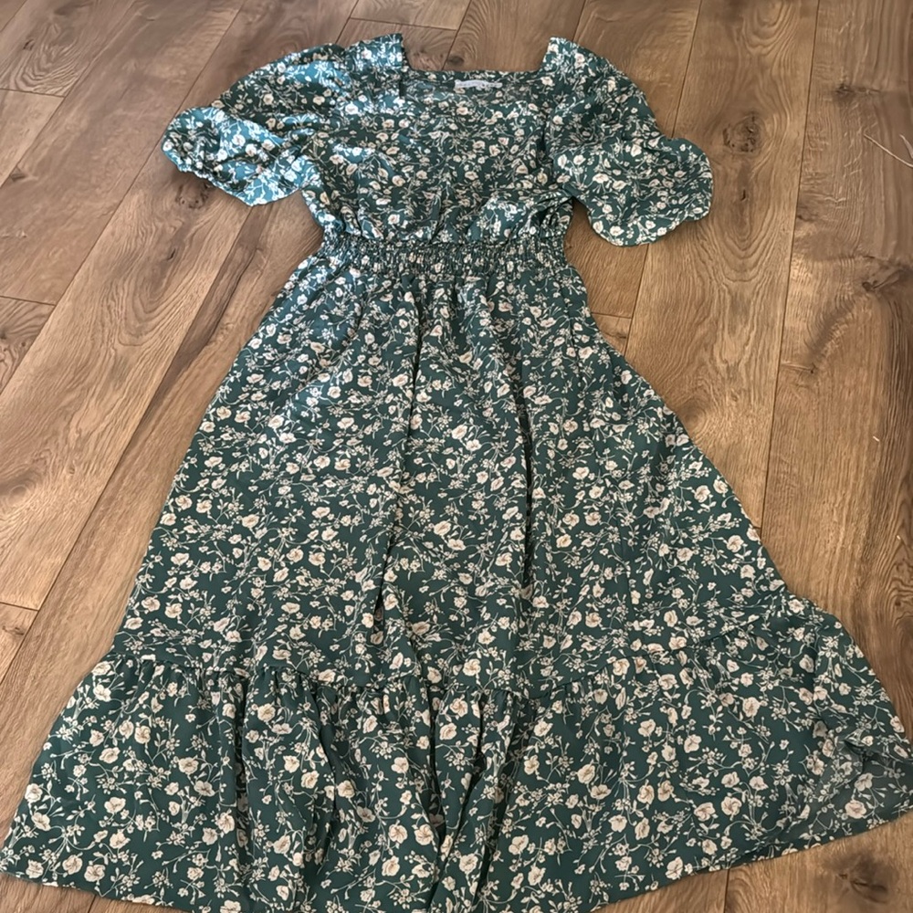 Baltic Born Helena Dress Square Neck Floral XS